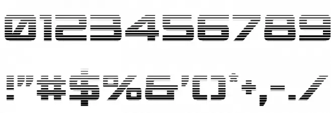 Spy Agency Gradient Font OTHER CHARS