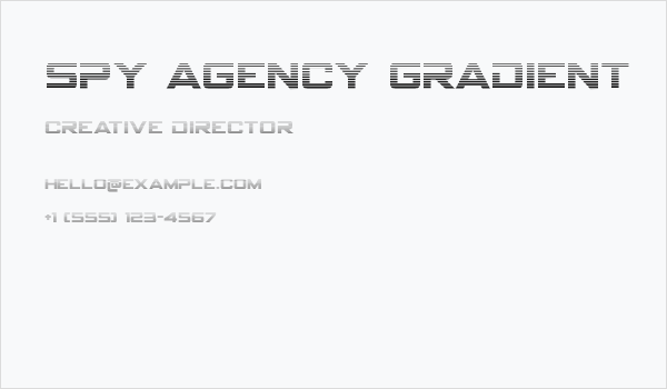 Spy Agency Gradient Business Card