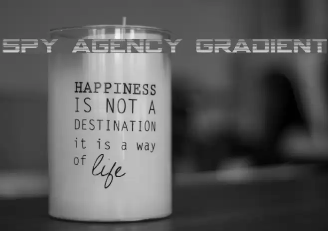 Spy Agency Gradient Font examples
