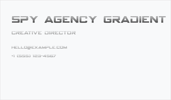 Spy Agency Gradient Business Card