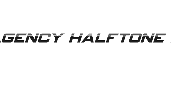 Spy Agency Halftone Italic Logo