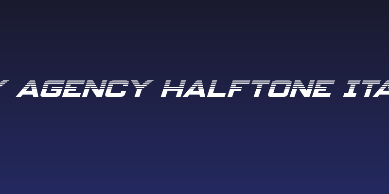 Spy Agency Halftone Italic Social Header