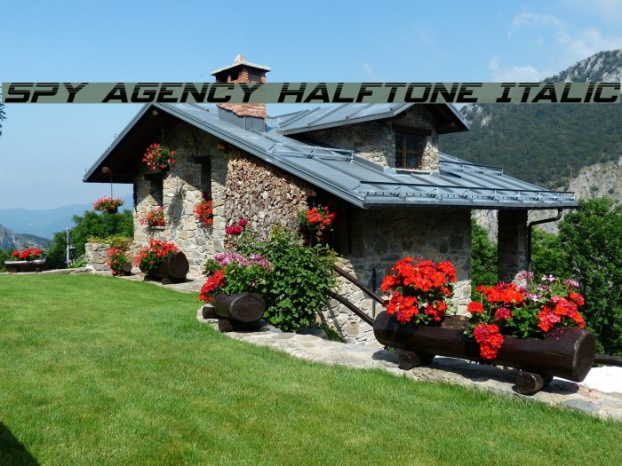 Spy Agency Halftone Italic Example 2