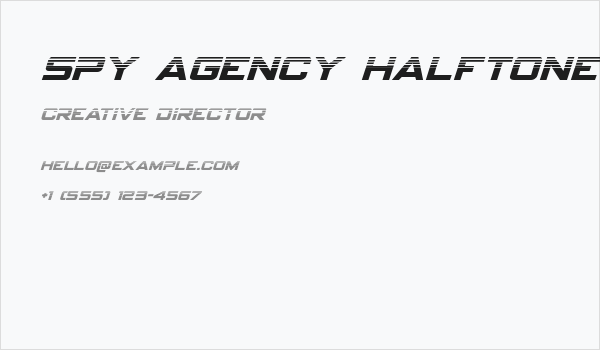 Spy Agency Halftone Italic Business Card