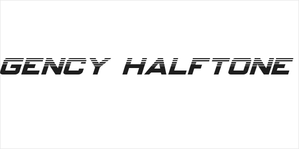 Spy Agency Halftone Italic Logo