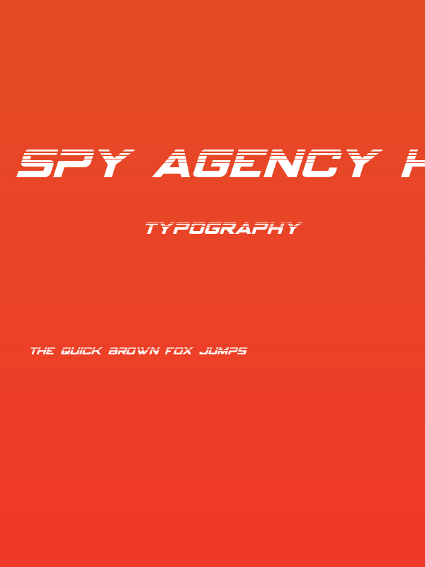 Spy Agency Halftone Italic Poster