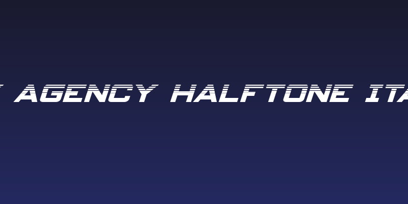 Spy Agency Halftone Italic Social Header