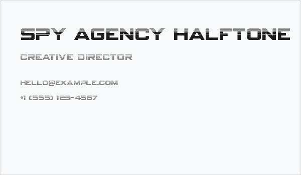 Spy Agency Halftone Business Card