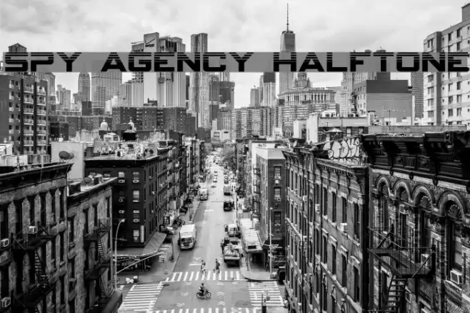 Spy Agency Halftone Font examples