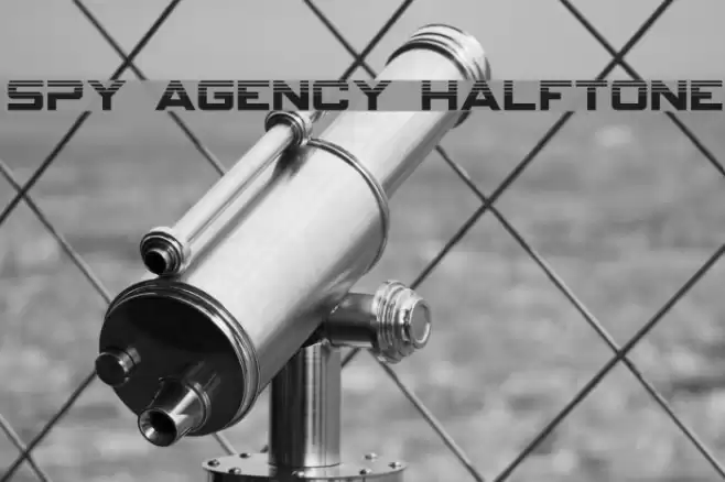 Spy Agency Halftone Font examples
