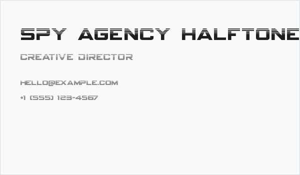 Spy Agency Halftone Business Card
