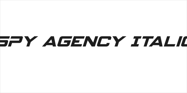 Spy Agency Italic Logo