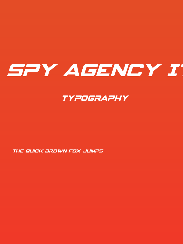 Spy Agency Italic Poster