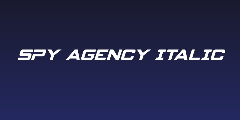 Spy Agency Italic Social Header