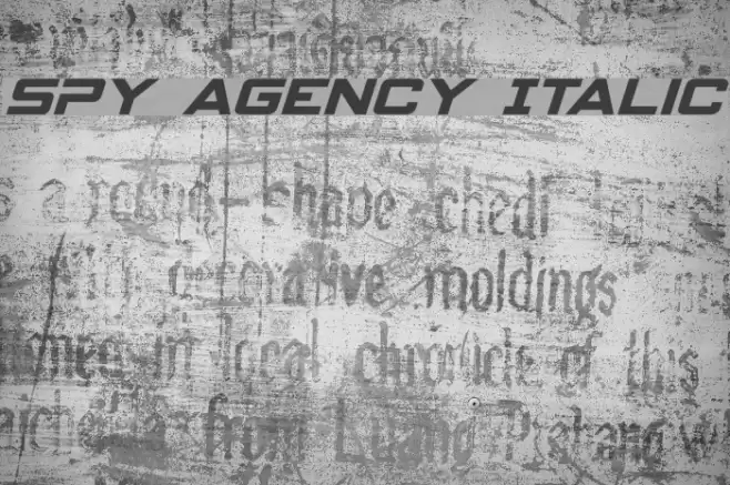 Spy Agency Italic Font examples