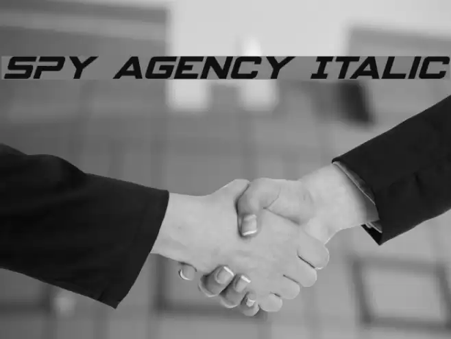 Spy Agency Italic Font examples