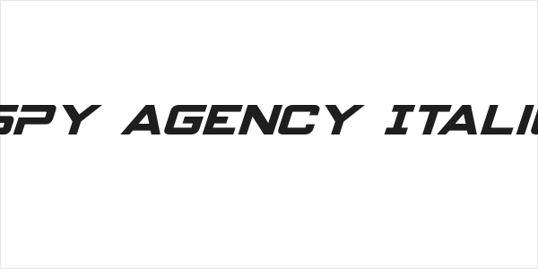 Spy Agency Italic Logo