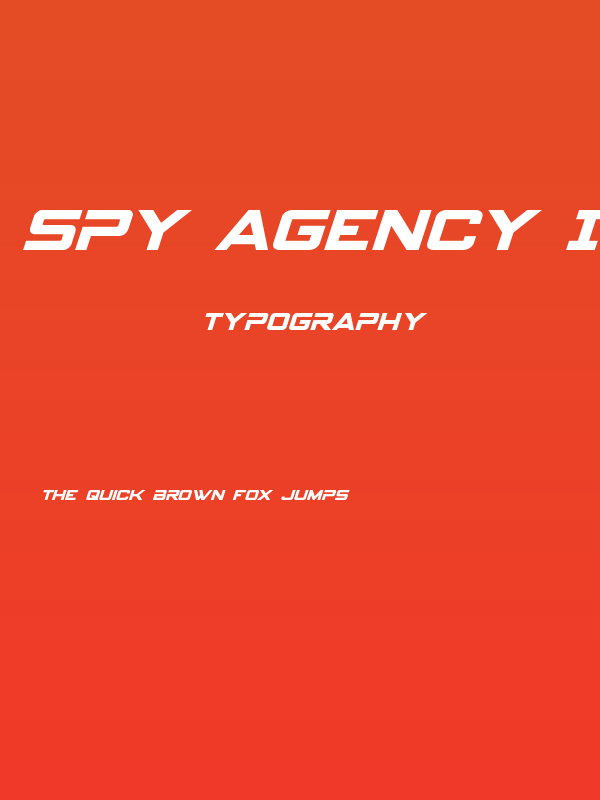 Spy Agency Italic Poster