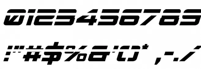 Spy Agency Laser Italic Font OTHER CHARS