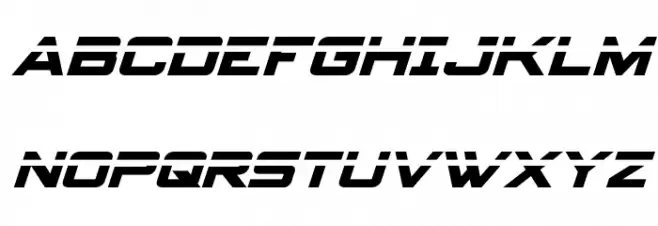 Spy Agency Laser Italic Schriftart Groß