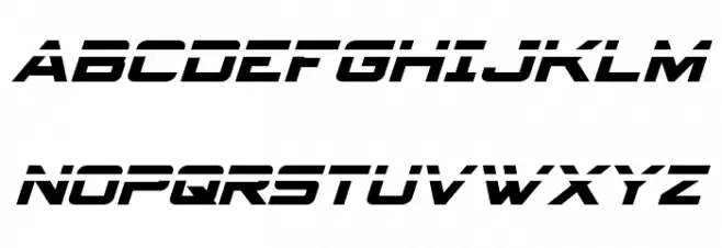 Spy Agency Laser Italic Caratteri MAIUSCOLE