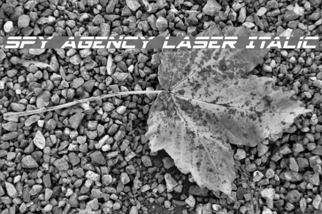 Spy Agency Laser Italic Font examples