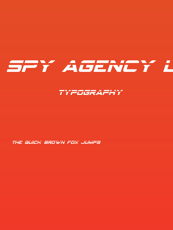 Spy Agency Laser Italic Poster