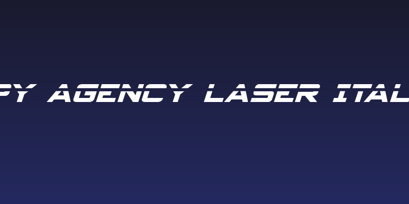Spy Agency Laser Italic Social Header