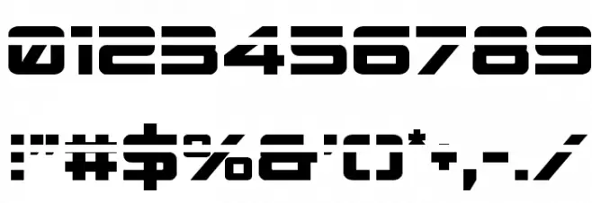 Spy Agency Laser Font OTHER CHARS