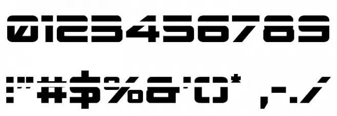 Spy Agency Laser Font OTHER CHARS