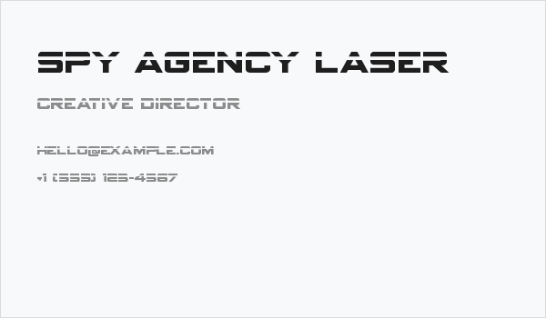 Spy Agency Laser Business Card