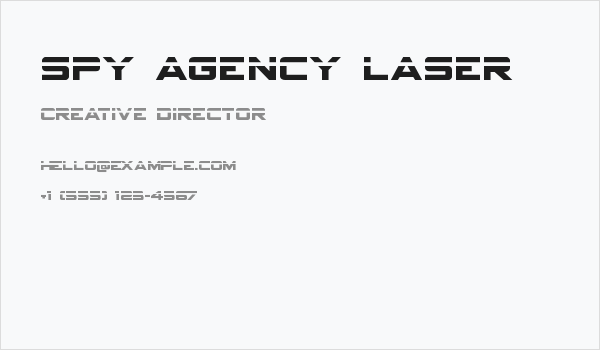 Spy Agency Laser Business Card