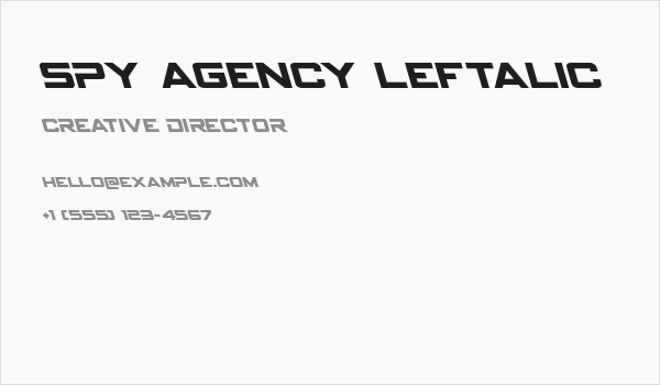 Spy Agency Leftalic Business Card