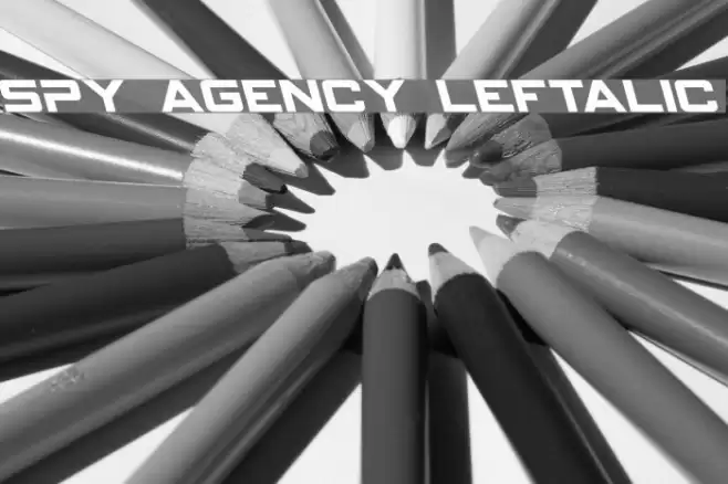 Spy Agency Leftalic Font examples