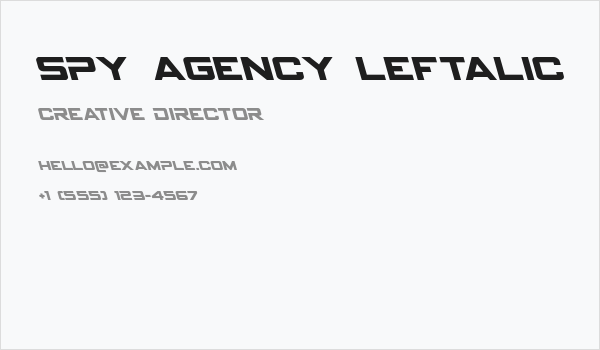 Spy Agency Leftalic Business Card