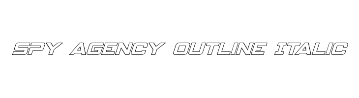 Spy Agency Outline Italic Font