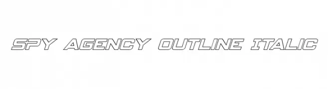 Spy Agency Outline Italic  Descarca Fonturi Gratis