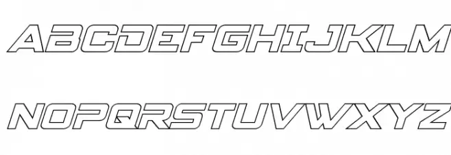 Spy Agency Outline Italic फ़ॉन्ट अपरकेस