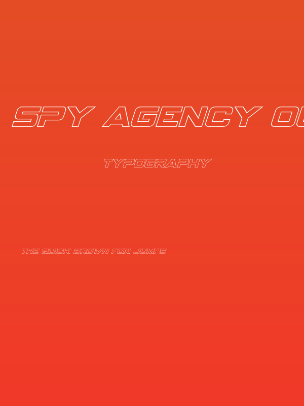 Spy Agency Outline Italic Poster