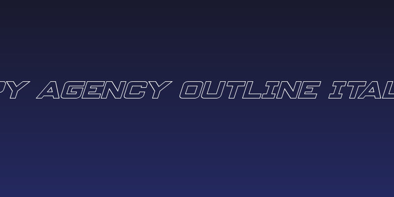 Spy Agency Outline Italic Social Header