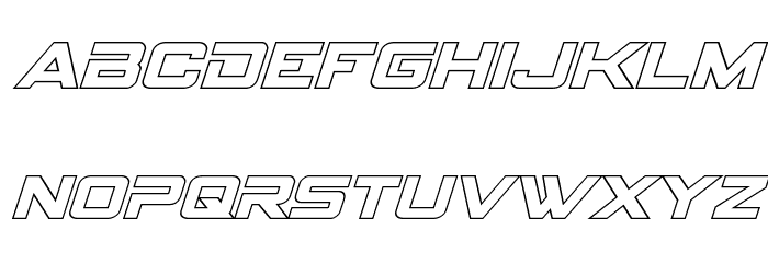 Spy Agency Outline Italic Font LOWERCASE
