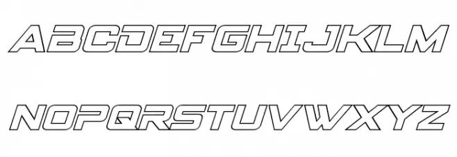 Spy Agency Outline Italic Fonte MAIÚSCULAS