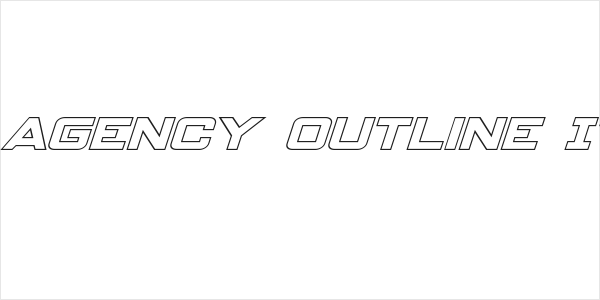 Spy Agency Outline Italic Logo