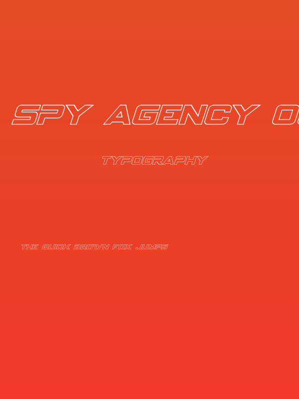 Spy Agency Outline Italic Poster