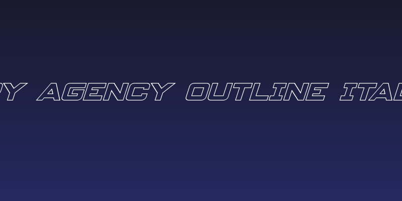 Spy Agency Outline Italic Social Header
