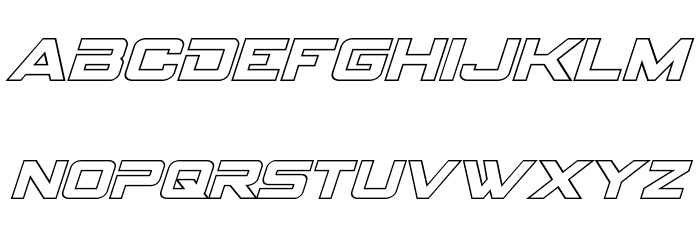 Spy Agency Outline Italic Font LOWERCASE