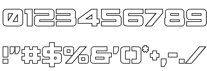 Spy Agency Outline Font OTHER CHARS