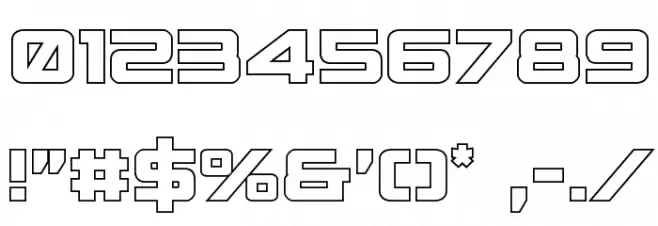 Spy Agency Outline Font OTHER CHARS