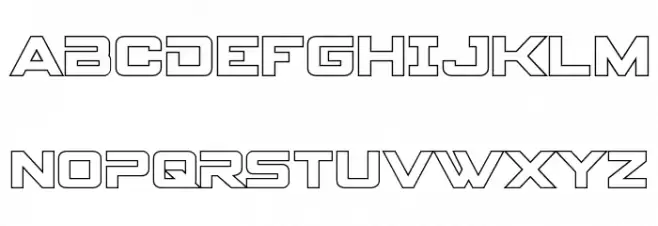 Spy Agency Outline フォント 大文字
