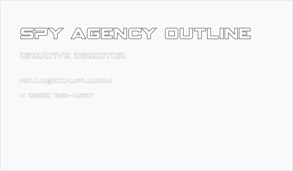 Spy Agency Outline Business Card